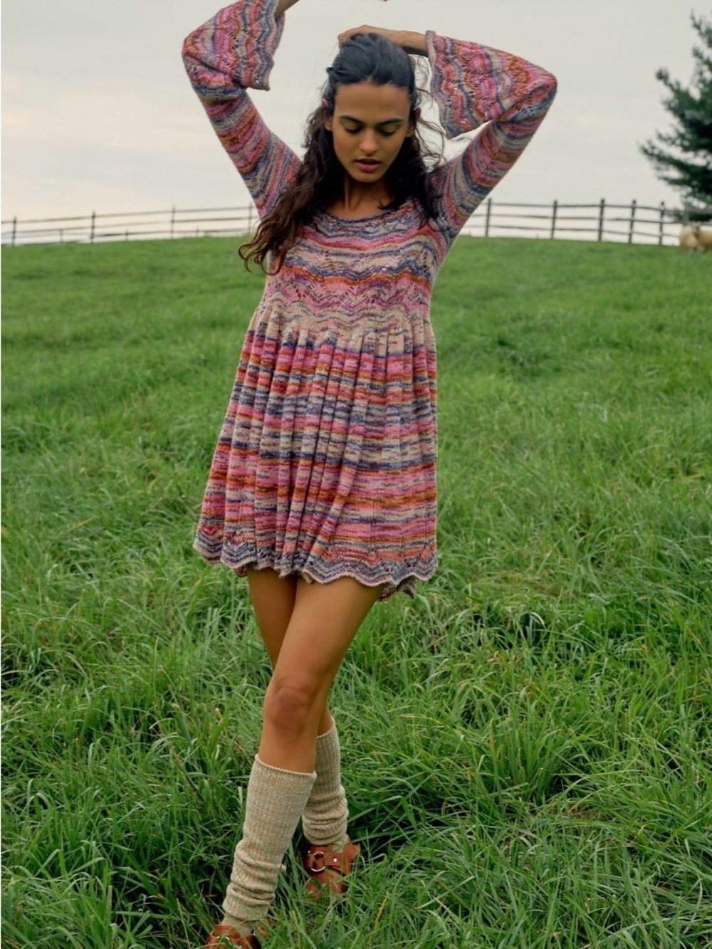 Free People Pandora Pointelle Mini Dress